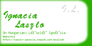 ignacia laszlo business card